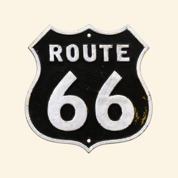 Route 66 Cast Aluminum Sign
