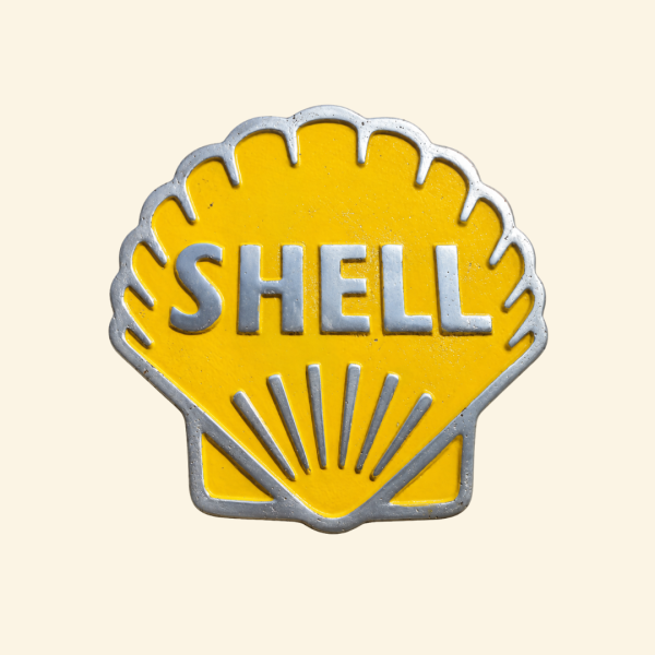 Shell Small Cast Aluminum Sign