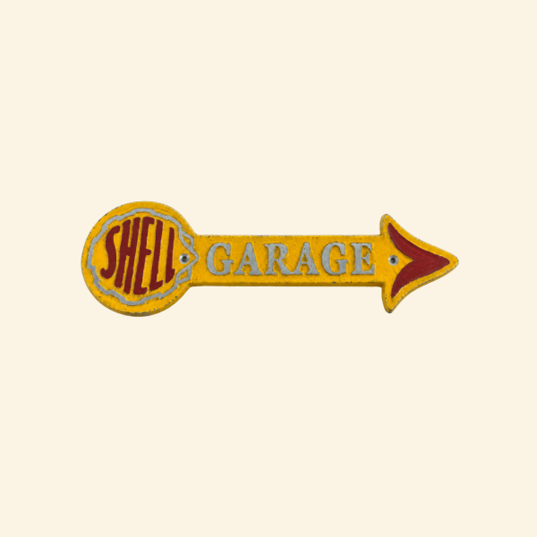 Shell Arrow - Cast Aluminum Sign